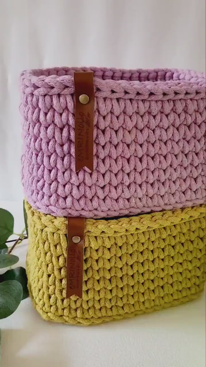 Korb gehäkelt eckig, Untensilo, Kinderzimmer deko, Korb Aufbewahrung, Geschenkidee, Weihnachtsgeschenk, Bad Aufbewahrung