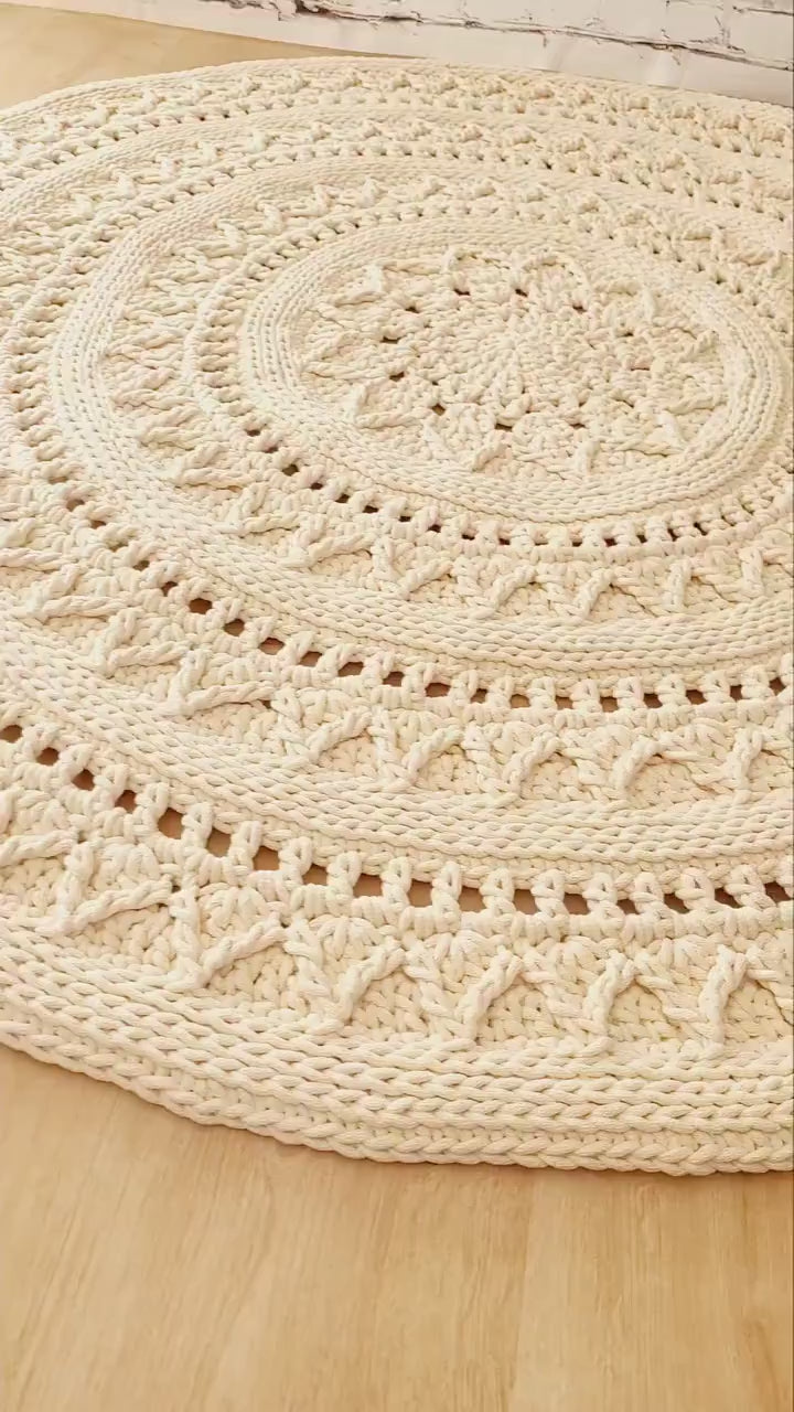 Teppich handmade Kinderzimmer, rund handgefertigt, Kinderzimmer Deko, Teppich für das Wohnzimmer, Geschenkidee für Taufe