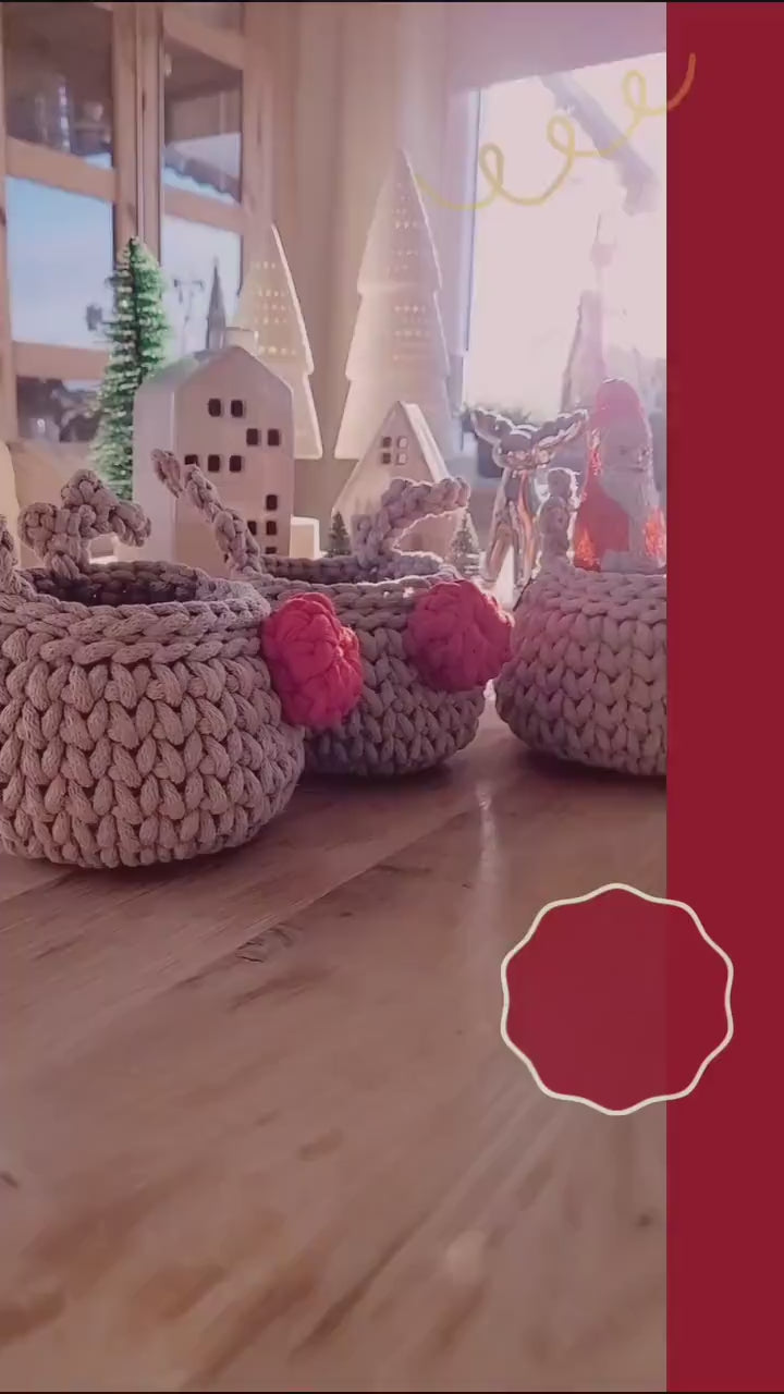 Rentier Deko Körbe für Kinderzimmer, Lustige Weihnachtsgeschenke, Storage und Aufbewahrungsbox Kinder, Spielzeug Aufbewahrung, Rentier Elch
