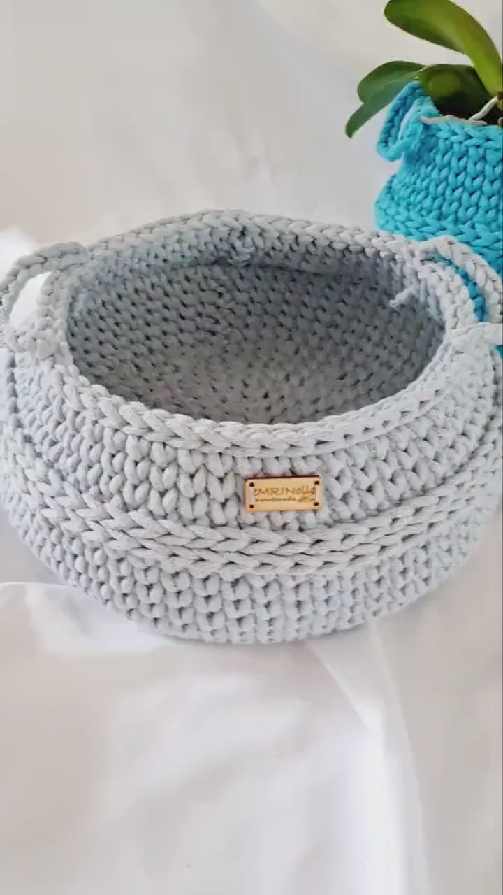 Korb gehäkelt, Utensilo, Aufbewahrungskorb, Kinderkorb, Spielzeugkorb, Kinderzimmer Dekoration, Babypartygeschenk, Babyzimmer, Aufbewahrung