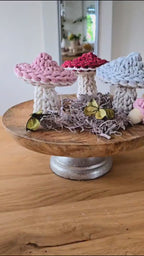Decorative mushrooms – autumnal decoration | Crocheted in Scandi living style | Autumn decoration for the table & creative gifts girlfriend