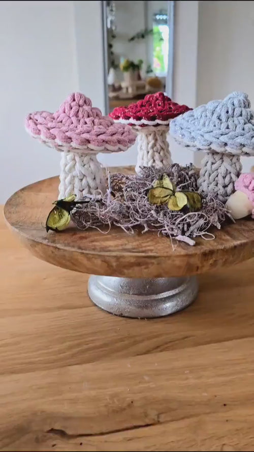 Decorative mushrooms – autumnal decoration | Crocheted in Scandi living style | Autumn decoration for the table & creative gifts girlfriend
