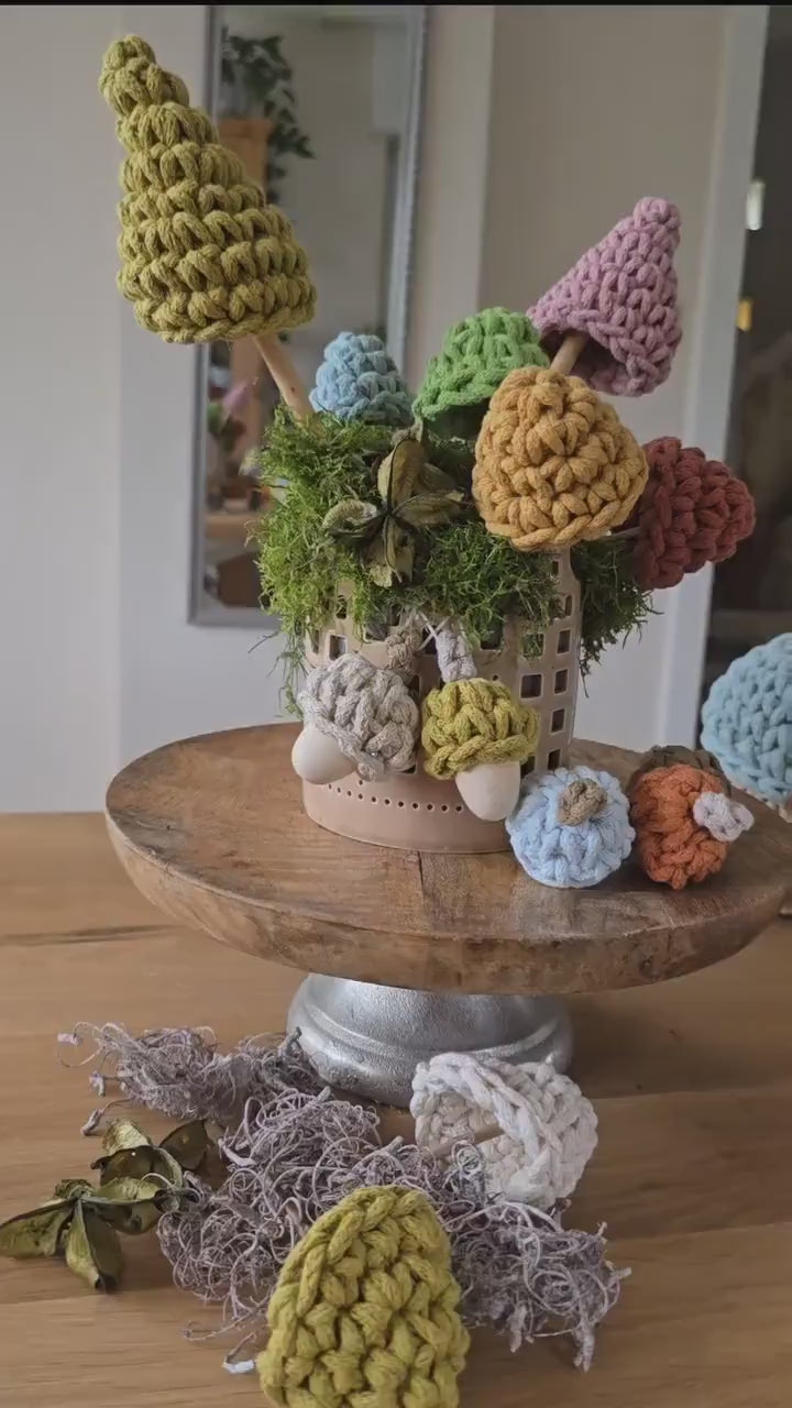 Decorative mushrooms – autumnal decoration | Crocheted in Scandi living style | Autumn decoration for the table & creative gifts girlfriend