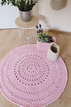 Moderne Teppiche Wohnzimmer - waschbarer Teppich rund -Teppich skandinavisch design – Spielteppich - Babyzimmer Teppich rund - Fantasyroom
