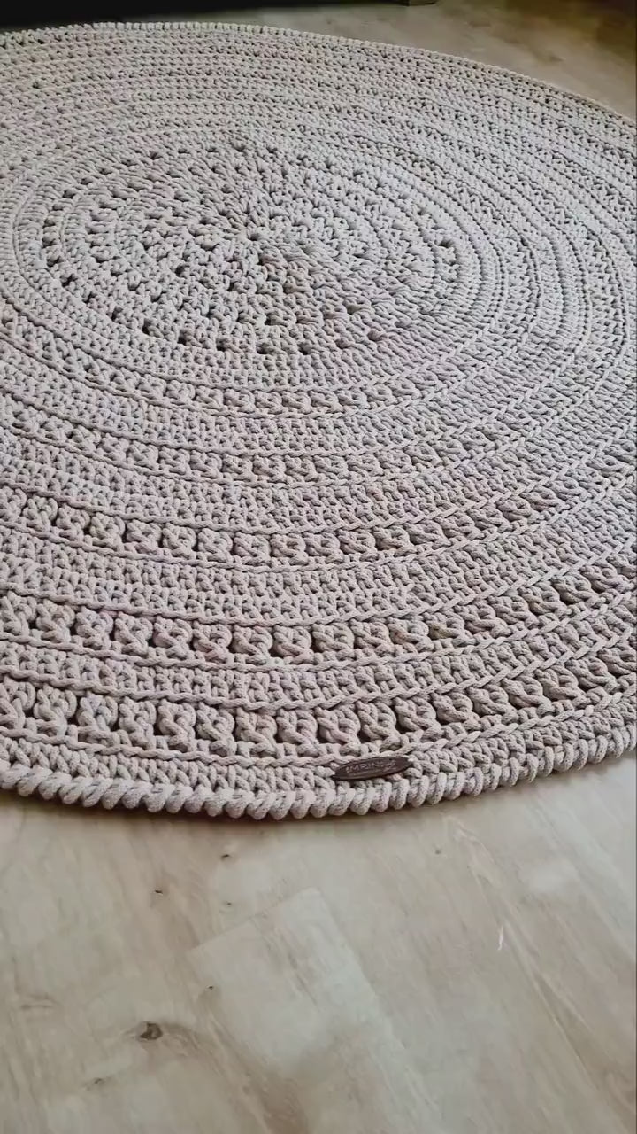 Teppich handmade Kinderzimmer, rund handgefertigt, Kinderzimmer Deko, Teppich für das Wohnzimmer, Geschenkidee für Taufe