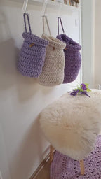 Hängekorb Kinderzimmer - Praktische Wanddeko Babyzimmer und Aufbewahrung in einem! Korb zum Aufhängen - Geschenk zur Geburt - Wandkörbe