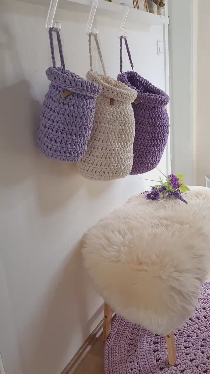 Hängekorb Kinderzimmer - Praktische Wanddeko Babyzimmer und Aufbewahrung in einem! Korb zum Aufhängen - Geschenk zur Geburt - Wandkörbe