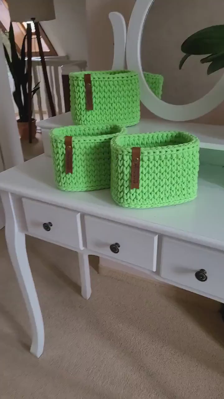 Korb gehäkelt eckig, Untensilo, Kinderzimmer deko, Korb Aufbewahrung, Geschenkidee, Weihnachtsgeschenk, Bad Aufbewahrung