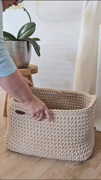 Newspaperbasket, laundry basket XXL large, decorative storage bathroom, storage solution, basket for blankets, laundry storage, with handle