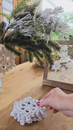 Weihnachtssterne 3er Set, Weihnachtsornament und Deko für den Weihnachtsbaum, Charm Anhänger Schneeflocke, Christbaumschmuck Sterne