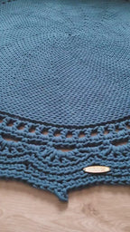Runder Teppich, gehäkelter Teppich Kinderzimmer Dekor, gehäkelte Teppiche, im skandinavischen neutral Dekor, vintage, Teppich handgefertigt