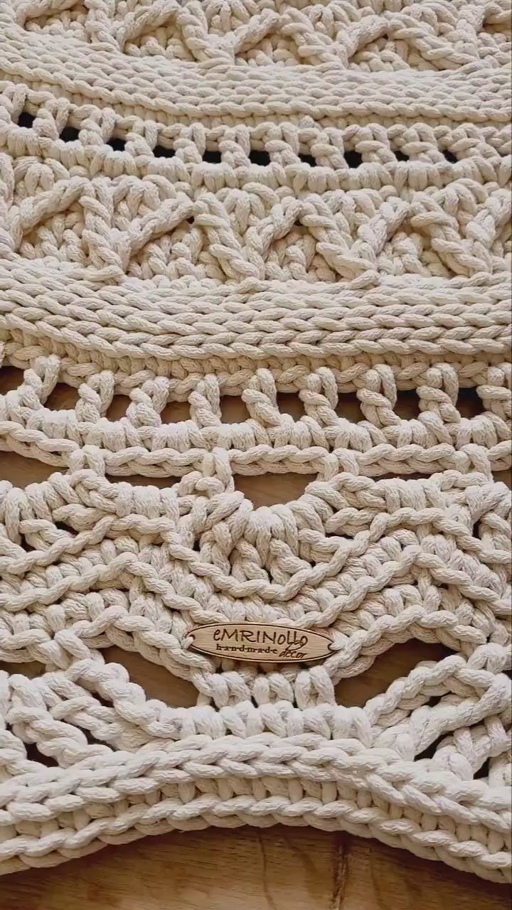 Teppich handmade Kinderzimmer, rund handgefertigt, Kinderzimmer Deko, Teppich für das Wohnzimmer, Geschenkidee für Taufe