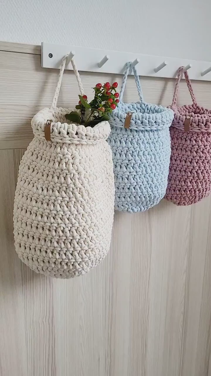 Hängekorb Kinderzimmer - Praktische Wanddeko Babyzimmer und Aufbewahrung in einem! Korb zum Aufhängen - Geschenk zur Geburt - Wandkörbe