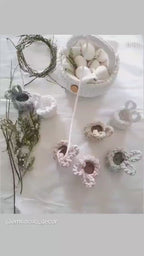 Hasenbecher, Easterbunny, Eierbecher, Hasenkorb, Gehäkelter Korb , Wohnzimmer Dekoration, Ostergeschenk, Gäste, Nordic Stile