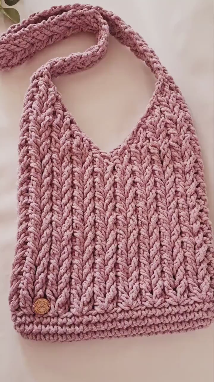Umhängetasche gehäkelt, Tasche im Lacemuster, Sommer-Einkaufstasche, griechische Tasche, lässige Strandtasche handmade, Women Bag crochet