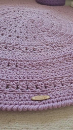 Teppich rund gehäkelt, Kinderzimmer Deko, Baumwollteppich, im skandinavischem Stil, Babyzimmer deko, handgefertigt, nachhaltig