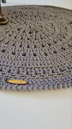 Teppich rund gehäkelt, Kinderzimmer Deko, Baumwollteppich, im skandinavischem Stil, Babyzimmer deko, handgefertigt, nachhaltig
